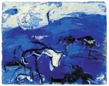 Emil Schumacher, Ohne Titel, 1994, Gouache und Lackfarbe auf genarbtem Velin