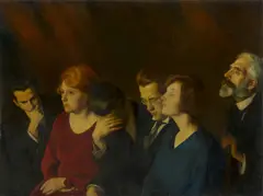 Imre Goth, Das Konzert (Berlin), 1920, Öl auf Leinwand. Doubliert