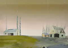 Ohne Titel by Dirk Skreber, 2000, Öl und Klebeband auf Leinwand, sold Nov 2015