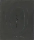 Lucio Fontana, Concetto spaziale, 1966, Bleistift und Perforierung auf festem Papier