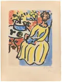Henri Matisse, Marie-José en robe jaune, 1950, Farbaquatinta auf Arches-Velin