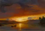 Théodore Gudin, Sonnenuntergang über der Seine