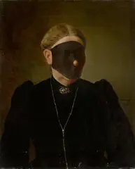 Markus Schinwald, Carlotta, 2005, Öl auf Leinwand