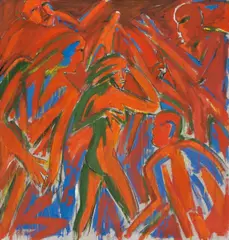 Ohne Titel by Helmut Middendorf, 1979, Acryl auf Leinwand, sold Jun 2017