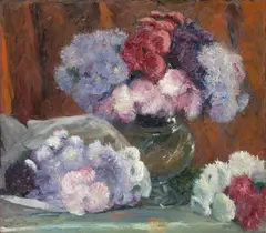 George Mosson, Blumenstilleben, 1912, Öl auf Leinwand
