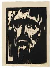Prophet by Emil Nolde, 1912, Holzschnitt auf Velin, sold Jun 2015