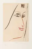 Ota Janeček, Portrait of a Girl, 1983, drypoint, paper