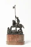 Martin a Jiří z Kluže, Saint George with a Dragon, Second half of 19th century, marble, patinated bronze