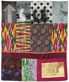 Robert Rauschenberg, Samarkand Stitches #V (from Samarkand Stitches series), 1988, Unique fabric assemblage with screenprinting