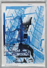 Robert Rauschenberg, Prime Pump, from ROCI USA (Wax Fire Works series), 1993, Color screenprint on paper and Lexan