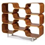 Chris Ferebee, Pre-production Hive shelving unit, Laminated-walnut, steel