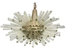 Friedhelm Bakalowits, Mirakel ceiling lamp, 1960, Glass, plated steel