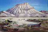 Conrad Buff, Untitled, c. 1970s, Oil on paper, double-sided