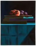 Bruce Cohen, Still Life with Fruit and Stack of Books, 2000, Oil on canvas