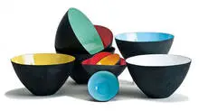 Herbert Krenchel, Krenit bowls (10), 1953, Enameled and frosted steel