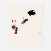 I am a mess, and useless in the evening by Jon Pylypchuk, mixed media collage on paper, sold Sep 2021