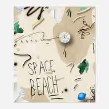 Josh Reames, Space Beach, 2014, acrylic and mixed media on canvas