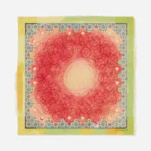Alan Shields, Pinga, 1989, relief print and etching in colors on thin paper