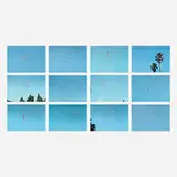 John Baldessari, Throwing Three Balls in the Air to Get a Straight Line, 1973, offset lithograph in colors on coated paper
