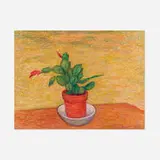 Gershon Benjamin, Christmas Cactus, 1979, pastel on paper