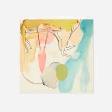 Untitled by Amy Sillman, 1996, watercolor on paper board, sold Sep 2021