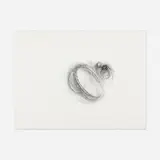 Alan Saret, Wound Cast-In, 1983, graphite on paper on Arches