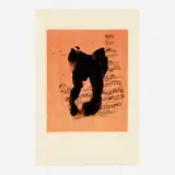 Music for JS Bach by Robert Motherwell, 1989, lithograph and chine appliqué on Moriki handmade paper laid to Arches, sold Sep 2021
