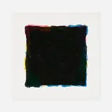 Sol LeWitt, Black Over Colors / Red, Yellow, Blue & Black Irregular Squares Superimposed, 1994, etching with aquatint in colors and sugar lift in Arches 88