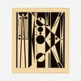 Penrod Centurion, Untitled (Black and White Geometric), 1939, ink on paper