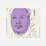 Mao by Andy Warhol, 1989, screenprint in colors on wallpaper, sold Sep 2021