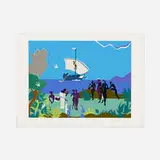 Romare Bearden, Siren's Song (from The Odysseus suite), 1979, screenprint in colors on Arches 88