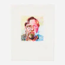 John II by Chuck Close, 1991, direct gravure in colors, sold Sep 2021