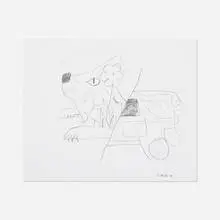 Untitled by Robert Nava, 2018, graphite on paper, sold Sep 2021