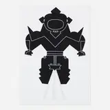 Karl Wirsum, Untitled (Robot Figure), c. 1980, mixed media on board