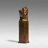 Igor Mitoraj, Classic Head on Column, c. 1985, patinated bronze