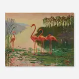 Frederick Stuart Church, Pink Flamingos, 1921, oil on canvas