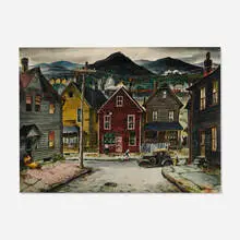 Henry Gasser, Johnstown Street, c. 1940, watercolor on paper