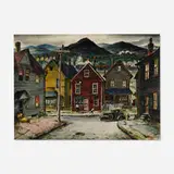 Henry Gasser, Johnstown Street, c. 1940, watercolor on paper