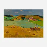 Nicolai Cikovsky, Harvesting in Wisconsin, 1941, oil on canvas