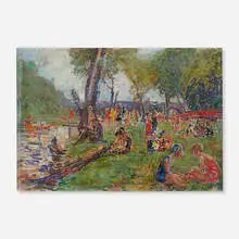 Bathing in Yardley, Pennsylvania by Mary Elizabeth Price, oil on canvas, sold Oct 2023
