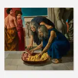 Federico Castellón, Moses and the Pharaoh's Daughters, oil on canvas