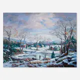 Ann Yost Whitesell, Skating in Pennsylvania, 1982, oil on canvas