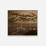 Joseph Pennell, The Bay, New York, 1922, aquatint and etching