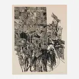Jacob Landau, Untitled, woodcut