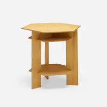 Hexagonal table by Frank Lloyd Wright, 1950 / 1996, plywood, sold Aug 2023