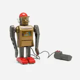 Louis Marx & Co., Mr. Mercury robot with original box, 1963, enameled steel, plastic