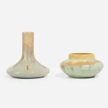 Clifton Pottery, Crystal Patina vases, set of two