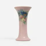 Weller Pottery, Unusual Pink Hudson vase with crabapples, c. 1925, glazed earthenware