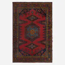 Wiss rug by Persian, hand-woven wool, sold Aug 2023