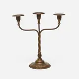Three-light candelabrum by Tiffany Studios, sold Aug 2023